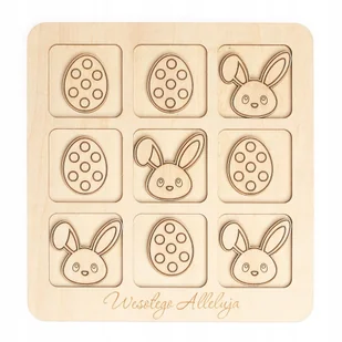 Gra Kółko i Krzyżyk Wielkanocna Zając I Jajko - Gry planszowe - miniaturka - grafika 1