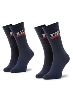 Levi's® Zestaw 2 par wysokich skarpet męskich 902012-001 Granatowy - Skarpetki męskie - miniaturka - grafika 1