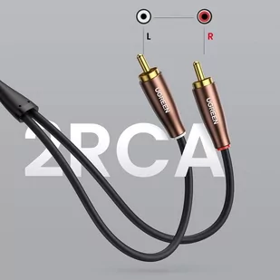 Ugreen kabel przewód stereo audio 2xRCA 2m brązowy (AV199 60999) - Kable USB - miniaturka - grafika 2