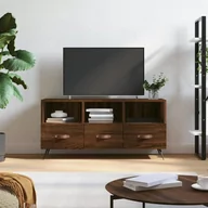 Szafki RTV - vidaXL Szafka pod TV, brązowy dąb, 102x36x50 cm - miniaturka - grafika 1