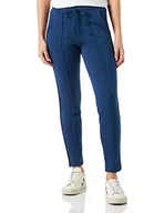 Spodnie damskie - Love Moschino Slim Fit Joggers with Striped Tape Along Sides And Logo Patch Spodnie Damskie Casual, niebieski, 40 - miniaturka - grafika 1