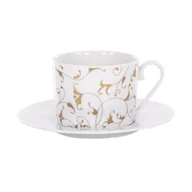 Filiżanki - Filiżanka 250 ml ze spodkiem Cosmopolitan Klasyczny Złoty G142 - miniaturka - grafika 1