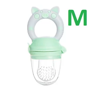 Gryzak smoczek do podawania pokarmu na owoce i warzywa BLW MIĘTOWA ŚWINKA M - Gryzaki dla dzieci - miniaturka - grafika 1