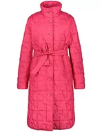 Płaszcze damskie - Taifun Damski lekki płaszcz pikowany z paskiem do wiązania, długi rękaw, płaszcz bez wełny, kurtka przejściowa, jednokolorowa, Luminous Pink, 40 - miniaturka - grafika 1