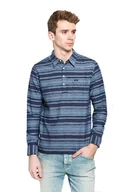 Koszule męskie - Lee Half Placket Shirt Męska Koszulka Polo Bright Navy L66Sztcf-M - miniaturka - grafika 1