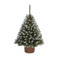 Choinki - CHOINKA SZTUCZNA ŚWIERK DIAMENTOWY PREMIUM W OKRĄGŁEJ DONICY 130 CM X-CHOINKA - miniaturka - grafika 1