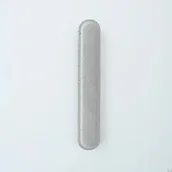 Zawiasy, okucia i inne akcesoria - Uchwyt meblowy podłużny Round 128 Szklany Szary - miniaturka - grafika 1