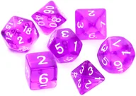 Akcesoria do gier planszowych - Rebel Komplet kości RPG - Kryształowe - Fioletowe - miniaturka - grafika 1