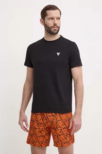 Piżamy męskie - Guess piżama bawełniana kolor czarny wzorzysta U4GX03 KBZG0 - grafika 1