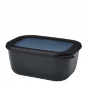 Miski i półmiski - Mepal Mepal Cirqula Oblong Nordic Black 1,5 L Czarna Miska Kuchenna Plastikowa Z Pokrywką - miniaturka - grafika 1