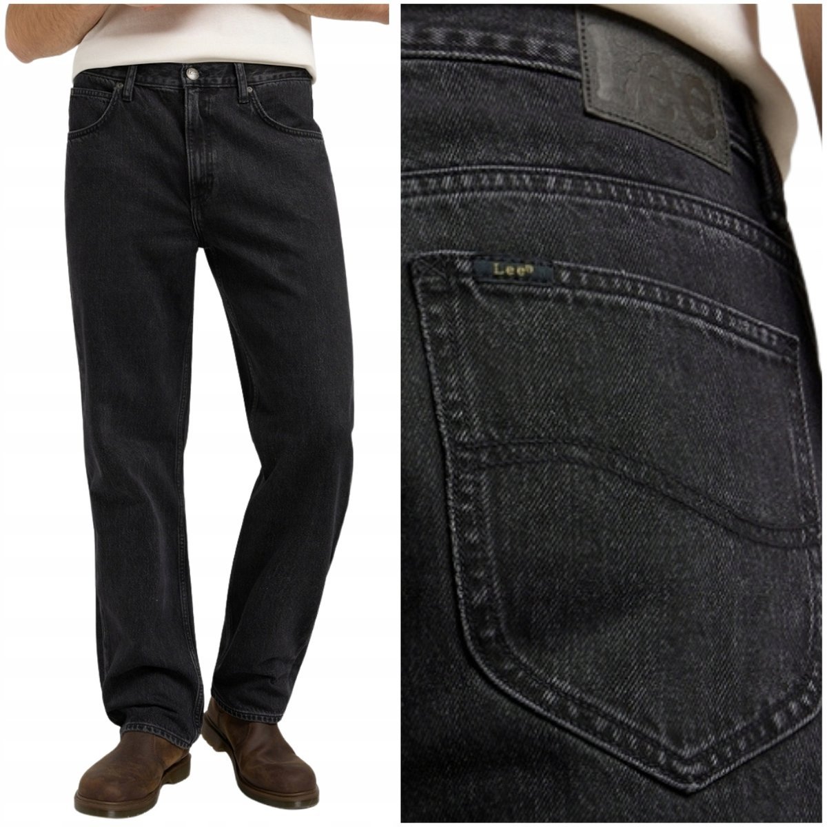 Lee Haden relaxed straight Cerberus luźne proste spodnie jeansowe W30 L32