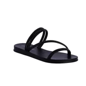 Sandały damskie - DON ALGODON - Sandały damskie lato - klapki damskie - klapki - klapki damskie wygodne klapki na plażę, basen i spacery - Wolność, Czarny (Black), 38 EU - miniaturka - grafika 1