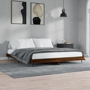 Łóżka - Rama łóżka, brązowy dąb, 120x200 cm, materiał drewnopochodny Lumarko! - miniaturka - grafika 1