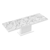 Stoły - Stół rozkładany MODICA Marble White HG + Biały HG - miniaturka - grafika 1