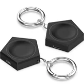 Pozostałe akcesoria do telefonów - Ładowarka brelok do Samsung Galaxy Watch indukcyjna magnetyczna 2.5W z brelokiem breloczek zawieszka Czarna - miniaturka - grafika 1