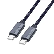Kable USB - HOCO kabel 2w1 Typ C do Typ C/Lightning U134 1,2m ciemny niebieski - miniaturka - grafika 1