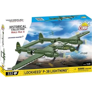 cobi historical collection wwii, samolot lockheed p-38 lightning 335 kl., cobi-5882 - Klocki - miniaturka - grafika 1