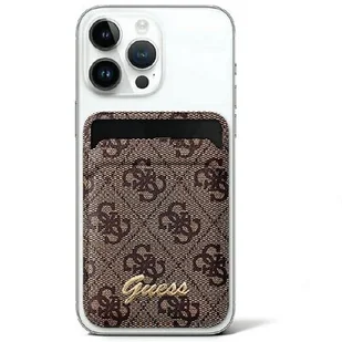 Guess Wallet Card Slot Stand GUWMSHG4SHW brązowy/brown MagSafe 4G Classic Logo - Torby na laptopy - miniaturka - grafika 1
