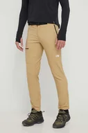 Spodnie sportowe męskie - The North Face spodnie outdoorowe Lightning kolor beżowy NF0A495NLK51 - miniaturka - grafika 1