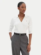 Bluzki damskie - Tommy Hilfiger Bluzka Modern Cody WW0WW47850 Biały Slim Fit - miniaturka - grafika 1