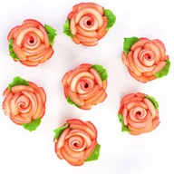 Dodatki do ciast w proszku - Kwiaty Cukrowe Brzoskwiniowe Róże Na Tort Urodzinowy - miniaturka - grafika 1
