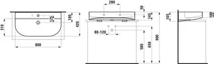 Laufen Sonar Umywalka wisząca lub nablatowa 80x42 cm z otworem na baterię biała H8163440001041 - odbiór osobisty: Kraków, Warszawa - Umywalki - miniaturka - grafika 1