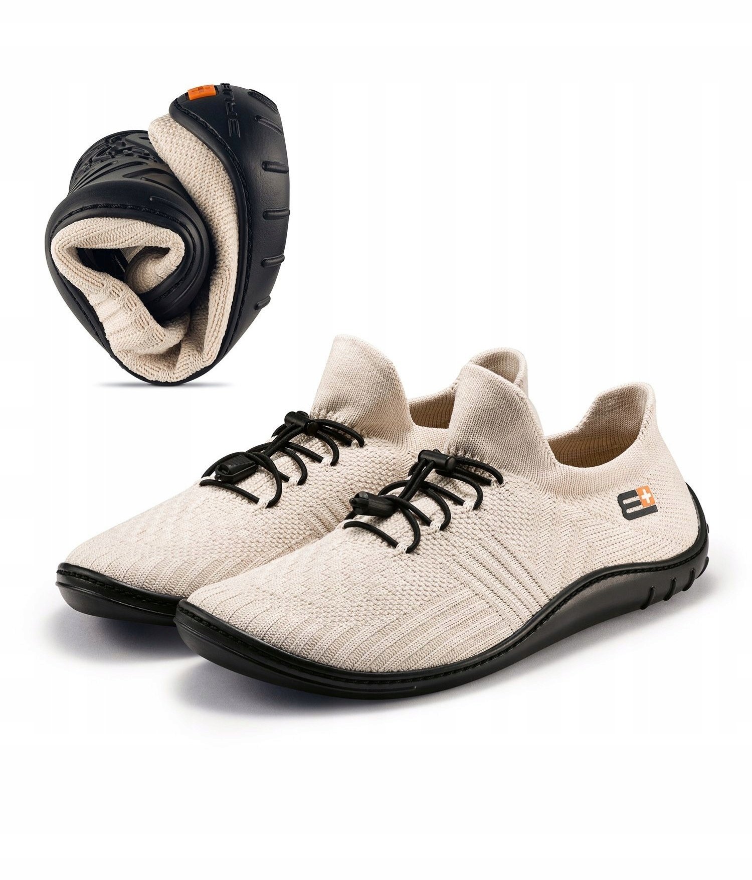 Buty trekkingowe męskie Spokey SH5001M Buty męskie barefoot merino kremowy/czarny 40