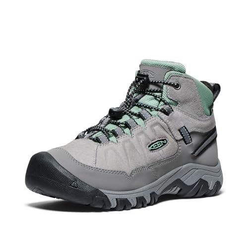 KEEN Targhee 4 Mid Waterproof, męskie buty turystyczne - dzieci i chłopców, Alloy Granite Green, 29 EU