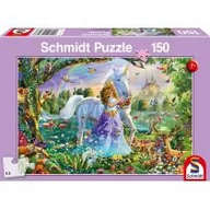 Puzzle - Schmidt Spiele Spiele, puzzle Księżniczka, jednorożec i zamek - miniaturka - grafika 1