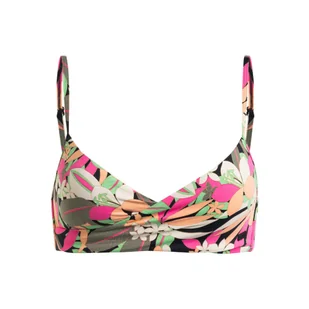 Stanik bikini z miseczkami dla Kobiety PRINTED BEACH CLASSICS Czarny - Stroje kąpielowe - miniaturka - grafika 1