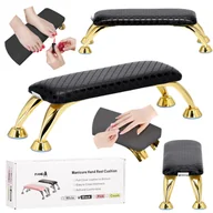 Akcesoria do paznokci - Podkładka pod dłoń poduszka podpórka manicure do salonu kosmetycznego czarna - miniaturka - grafika 1