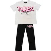 Bluzki dla dziewczynek - Pyrex - T-shirt+leggings Bianco/rosa S4PYBGTL199 - miniaturka - grafika 1