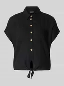 Bluzki damskie - bluzka koszulowa o kroju regular fit z mieszanki wiskozy i lnu model 'PIA' - miniaturka - grafika 1