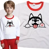 Piżamy dla dziewczynek - Piżama dziecięca Wesoły Pies Husky 86/92 - VoloDonum - miniaturka - grafika 1
