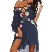 Sukienki - Pareo tunika sukienka plażowa z haftem tunika na lato - miniaturka - grafika 1