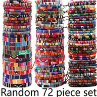 Inne - TEMU Zestaw 72 sztuk popularnych w stylu etnicznym bransoletek na rękę dla mężczyzn i kobiet, hurtowa cena specjalna, losowa dostawa - miniaturka - grafika 1