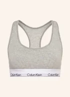 Biustonosze - Calvin Klein Biustonosz Bustier Icon Cotton Modal grau - miniaturka - grafika 1