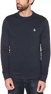 Original Penguin Bluza męska z okrągłym dekoltem i logo, Niebieski (ciemny szafir ), M - Bluzy męskie - miniaturka - grafika 1