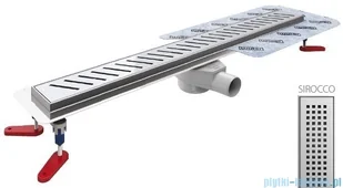 Wiper New Premium Sirocco Odpływ liniowy z kołnierzem 100 cm syfon drop 50 poler 500.0170.01.100 | - Syfony - miniaturka - grafika 2