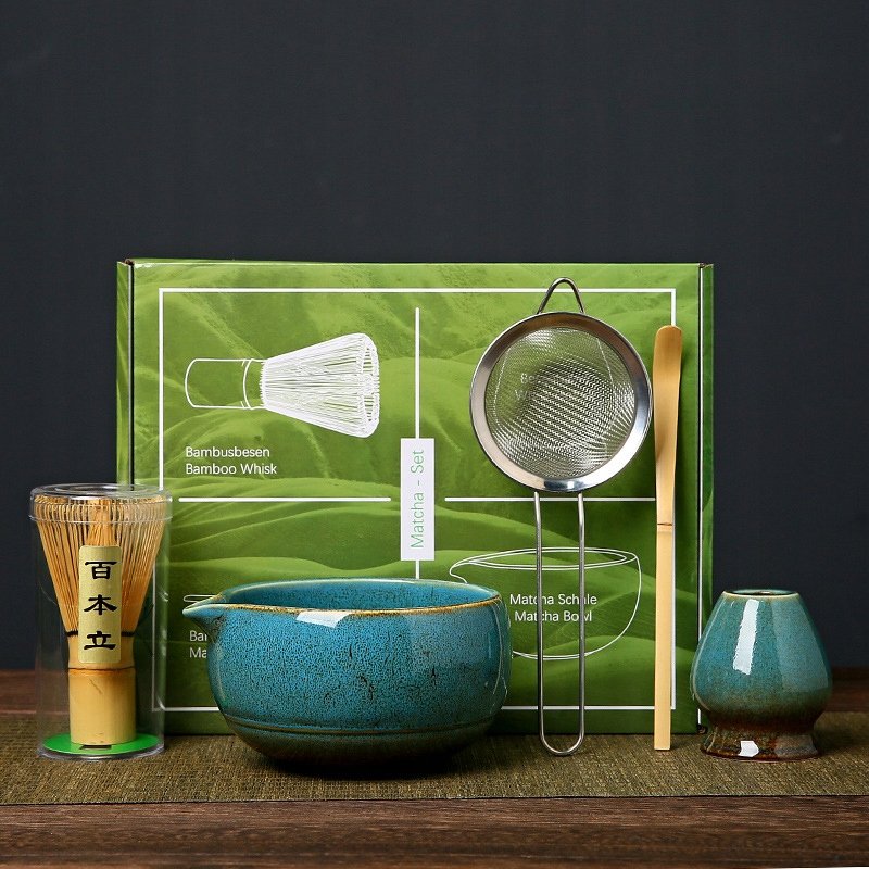 Nekit Zestaw prezentowy do herbaty matcha czarka miotełka podstawka