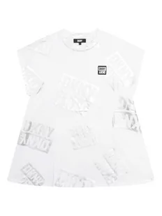 DKNY Sukienka codzienna D32884 D Biały Regular Fit - Sukienki i spódniczki dla dziewczynek - miniaturka - grafika 1