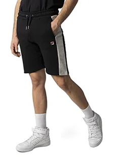 FILA Męskie szorty Bisag, Black Beauty-Light Grey Melange-Bright White, XS - Spodenki damskie - miniaturka - grafika 1