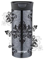 Kubki termiczne - Kubek termiczny Contigo Huron 470ml -  Arabeska Black - Gunnmetal - miniaturka - grafika 1