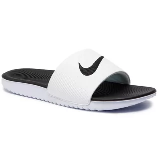 Buty dla chłopców - Klapki NIKE - Kawa Slide (GS/PS) 819352 100 White/Black - grafika 1