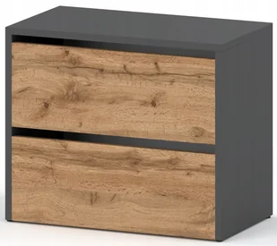 Szafka Na Buty Wąska Szary Wotan 60 CM Wąska Modułowa Bez Siedziska Regał - Szafki na buty - miniaturka - grafika 1