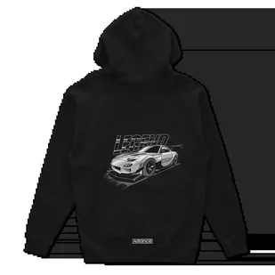 Czarna bluza z kapturem Mazda RX-7 LEGEND JDM-XL - Odzież do sportów motorowych - miniaturka - grafika 1
