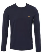 Koszulki męskie - Emporio Armani Męski T-shirt Pure Cotton, morski, M - miniaturka - grafika 1