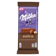 Słodkie kremy i masła - Milka Extra Chunky Mleczna Czekolada Z Delikatnym Kremem Orzechowym 190G - miniaturka - grafika 1