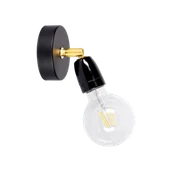 Lampy ścienne - Britop Porcia kinkiet (spot) 1-punktowy czarny/złoty 8127104 - miniaturka - grafika 1