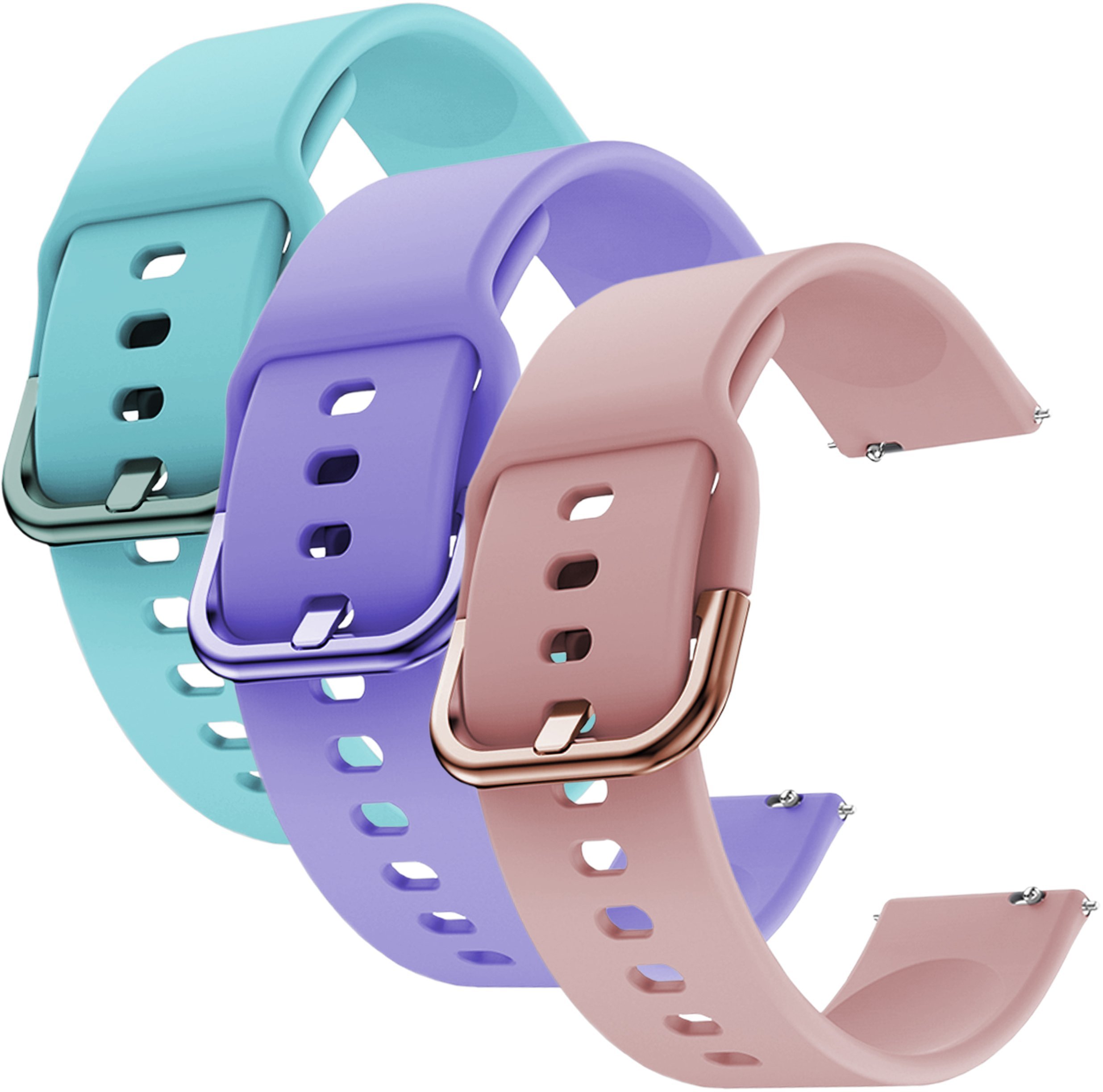 ChronSmarta Zestaw: 3x pasek ChronSmarta do smartwatch'a Amazfit GTS 2 2e 3 4 Mini BIP 3 U Pro Lite S GTR 42 mm